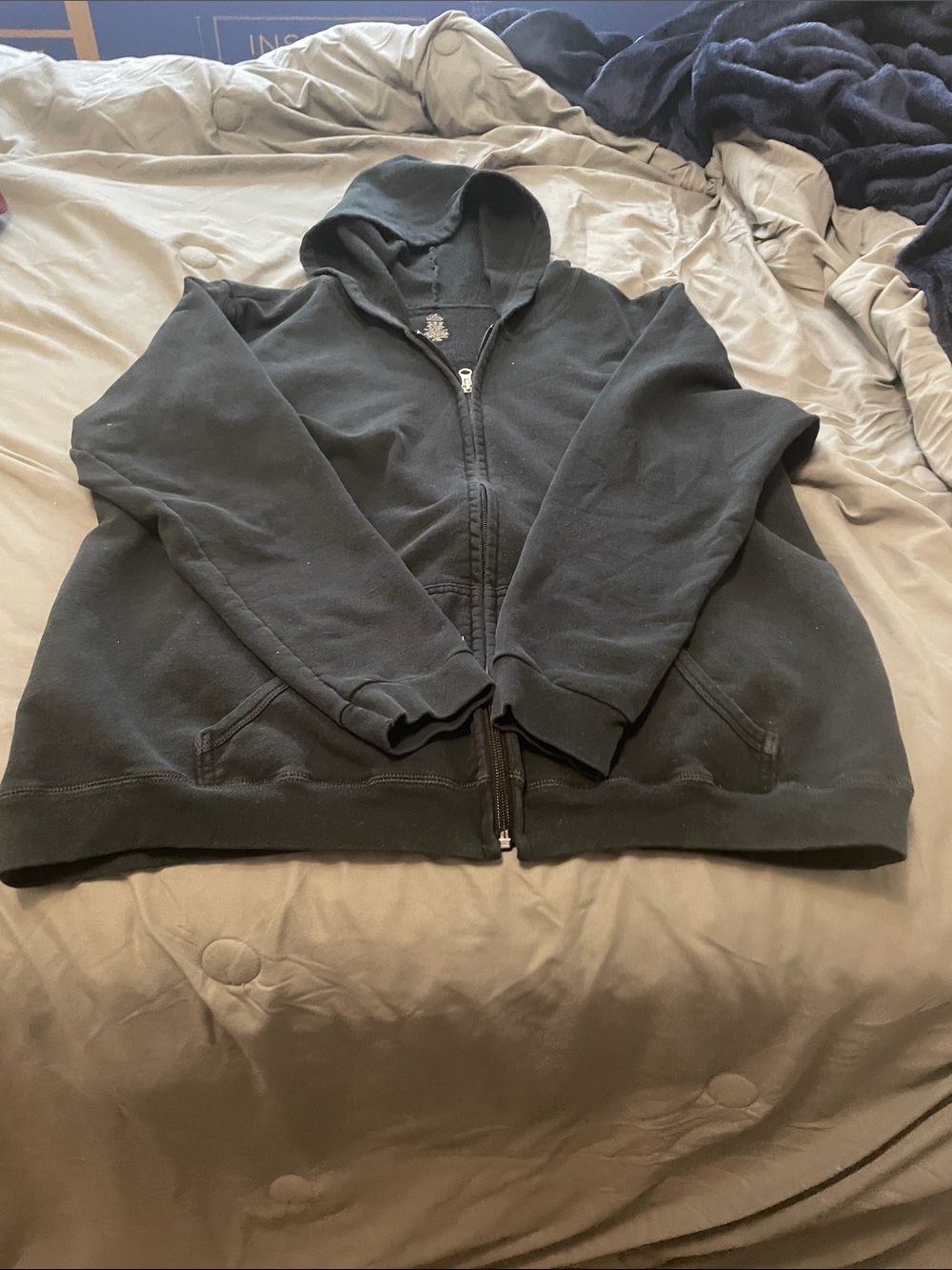 Bobbie Brooks Black Zip-Up Hooded Jacket